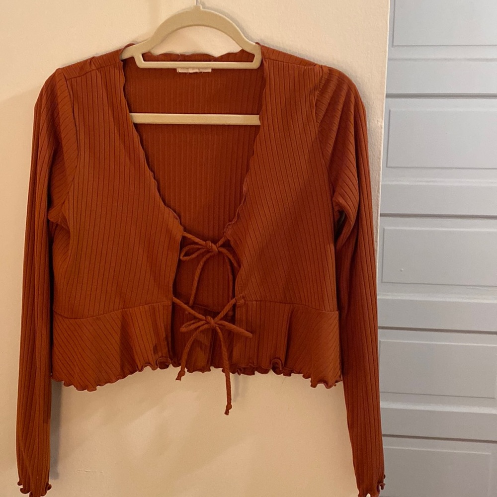 Orange crop top